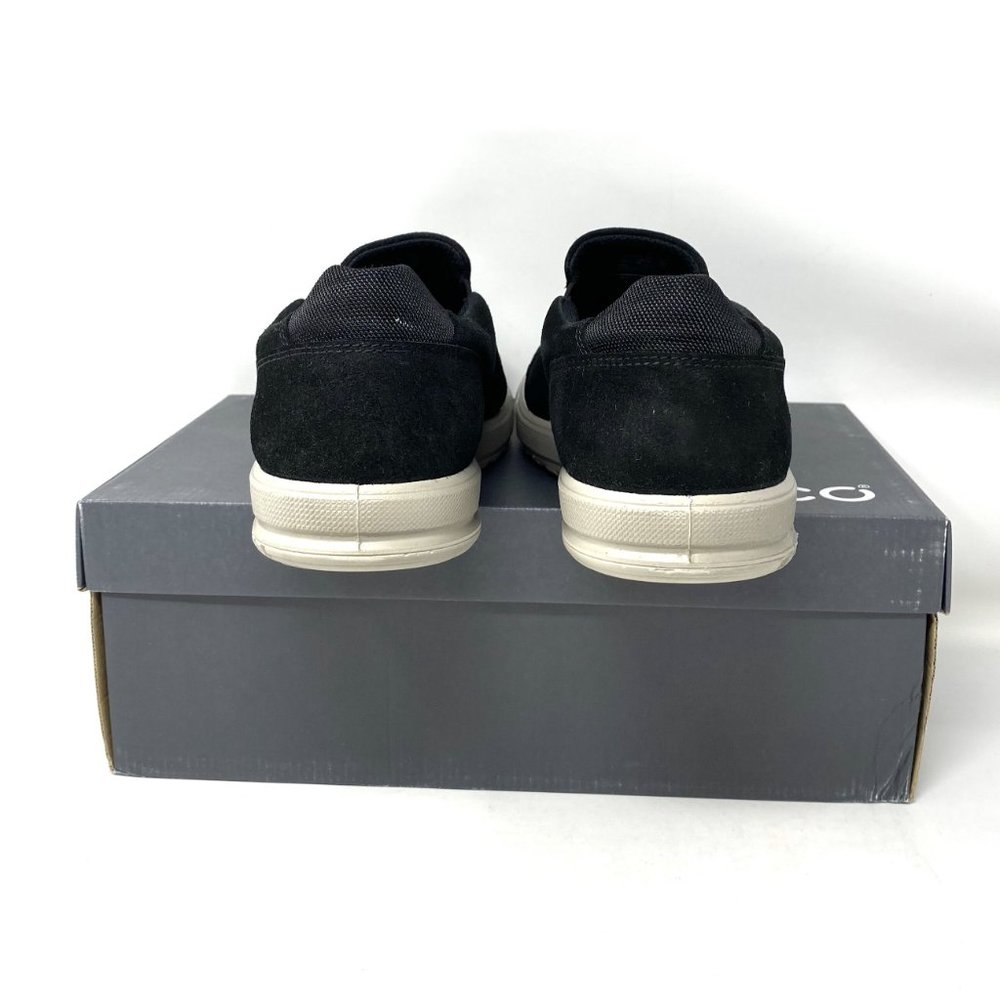 ECCO Ennio Slip On Suede Men's Sneakers Black - Picture 6 of 10